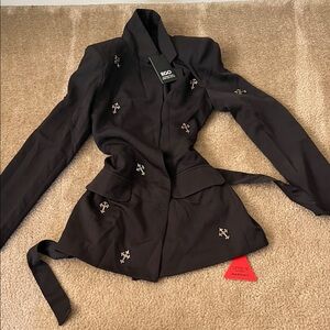 EGO Black Women's Blazer with Embellishments